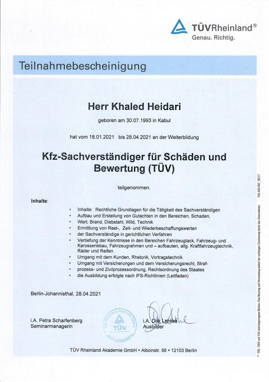 Scann TÜV Zertifikat 2